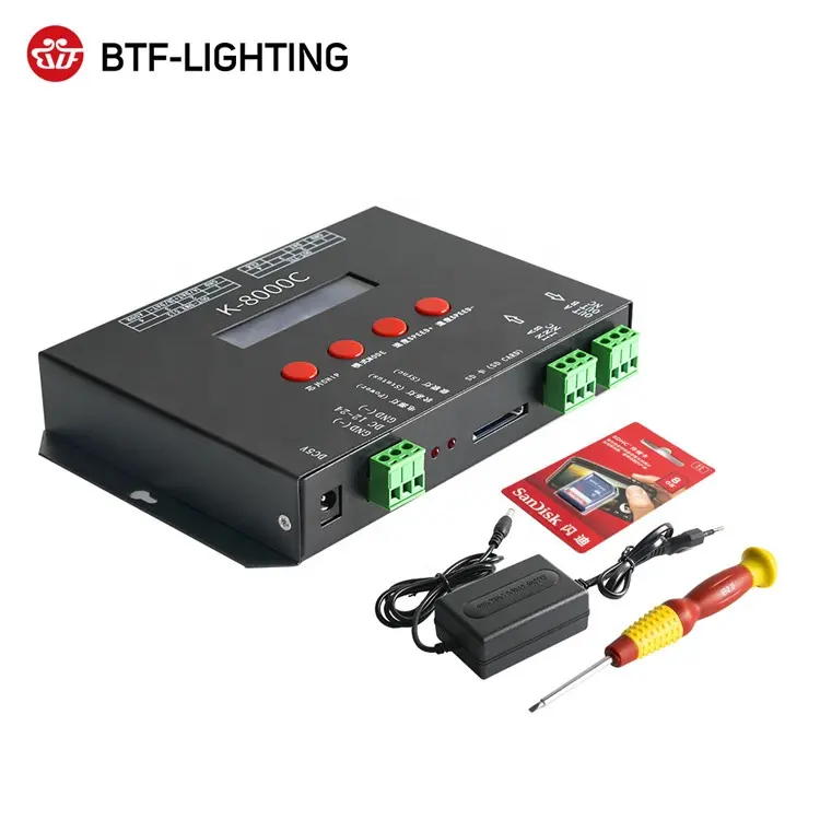 Intelligent lighting solution offline 8ports sd card led controller K-8000C