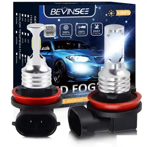 Đèn Led Sương Mù Phía Trước Xe Hơi Bevinsee 2x Led H11 H8 100W, Bóng Đèn Cầu Cho Audi A1 A4 A5 Q3 A6 4G2 C7 4GC