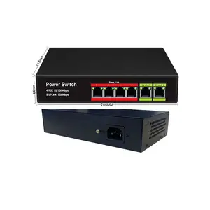 Wholesales 72w 4 Port Poe 10/100Mbps Power Over Ethernet Switch Made In China