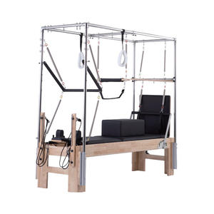Macchina <span class=keywords><strong>Pilates</strong></span> Combinata <span class=keywords><strong>Reformer</strong></span> Trapeze in Legno d'Acero con Funzioni Multiple e <span class=keywords><strong>Benefici</strong></span> per la Salute - Product Image 2