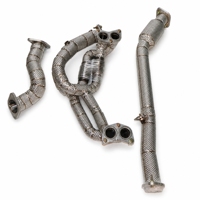 Kit de collecteur d'échappement isolé SS304 avec bouclier thermique Diamond et joint flexible pour capteur O2 pour Subaru BRZ 86 FR-S 2.0L FA20 2012-2020