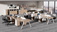 Vente de bureau pour chaises d'officiers de table Bureau exécutif blanc Bureau moderne
