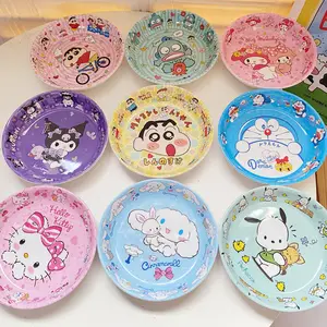 Sáng Tạo Sanrio tấm Kawaii kuromi giai điệu KT phim hoạt hình phim hoạt hình năm inch quà tặng giáng sinh thả kháng Snack trái cây tấm