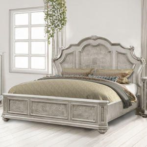 Juego de Muebles Minimalistas para Dormitorio: Cama con Cabecera Tapizada en Madera, Cómoda, Mesita de Noche y Cajonera - Product Image 1