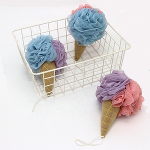 Forme de crème glacée enfants éponge de <span class=keywords><strong>bain</strong></span> luffa bouffée de douche exfoliante pour le nettoyage du corps éponge de <span class=keywords><strong>bain</strong></span> écolog - Product Image 1