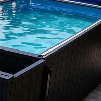 Piscine hors sol en fibre de verre préfabriquée sur mesure pour l'extérieur