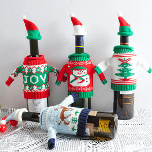 Decoraciones navideñas para botellas de vino, cubierta personalizada para botellas de vino tinto, novedad - Product Image 4
