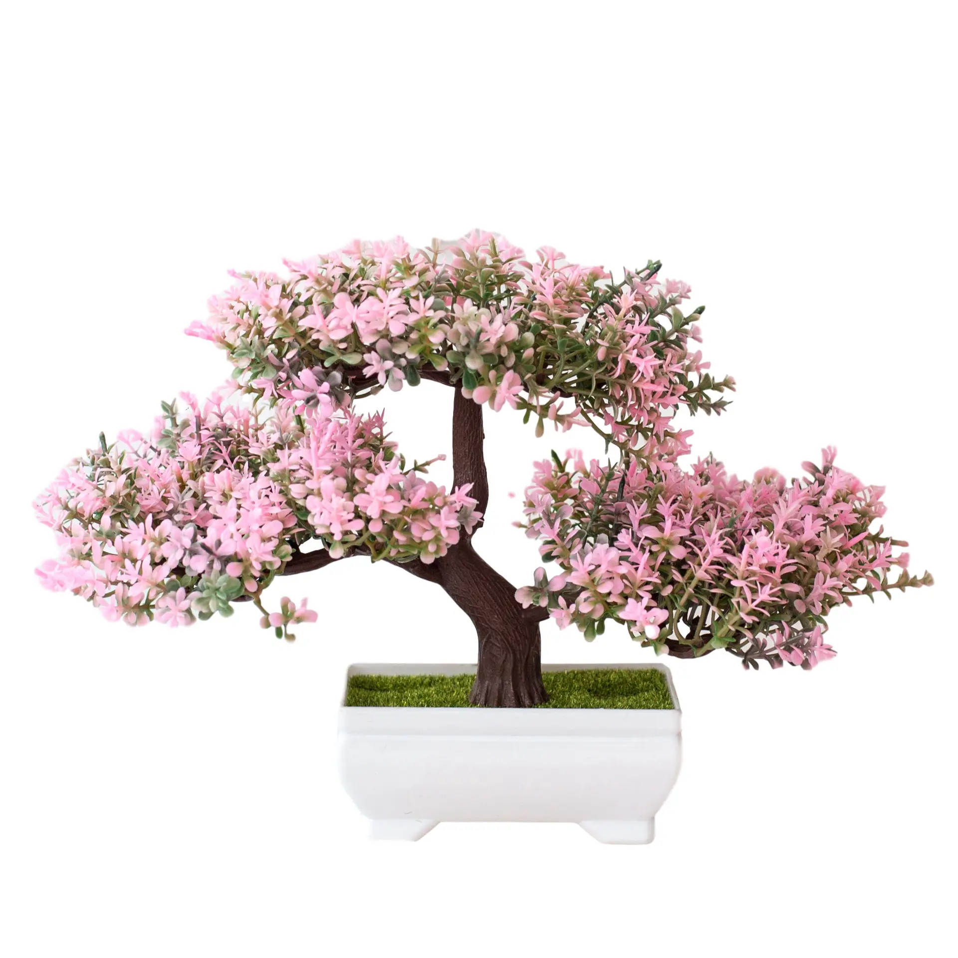 flowers Bonsai Small Tree Pot Plant Potted Ornaments Hotel Garden Decor Artificial Plants For Home Room Table Decoration