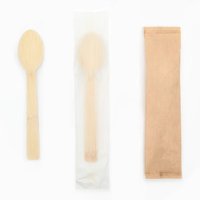 Ensemble de couverts en bambou 100% biodégradable de haute qualité, 170 mm, cuillère, couteau, fourchette jetables pour les voyages, le camping, les mariages