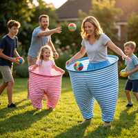 Jeu de Jardin Amusant pour Enfants : Attrape-Balles avec Cible Extra-Large, Jouet Sportif Actif Portable pour la Famille en Extérieur