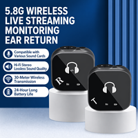 Système de monitoring intra-auriculaire sans fil 5.8G avec émetteur-récepteur, appairage automatique, professionnel