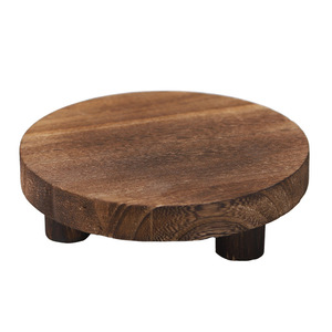 Solid Wood Round Three Layer Display Shelf For Bathroom <b>Vanity</b> Ornaments - Product Image 4