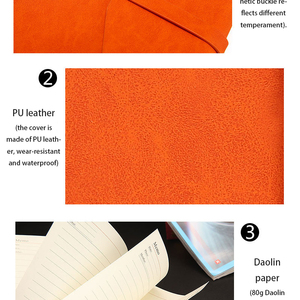 Agenda d'affaires A5 personnalisé avec logo, en cuir PU, avec stylo inclus, 50 pages, petite série pour cadeaux d'entreprise - Product Image 6