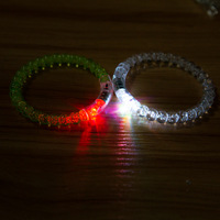 Bracelet LED acrylique lumineux clignotant à piles, idéal pour les fêtes, bars, discothèques, concerts, Ramadan, Nouvel An, cadeau et décoration (vente en gros)