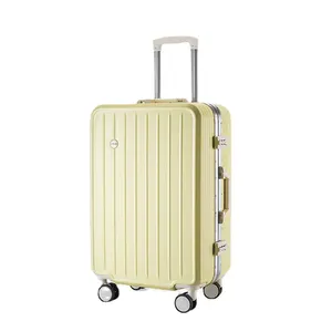 New Design Carry-ons PVC Lining Travel Bags Carry on Travel Luggage Aluminum Trolley Hand Suitcase Luggage