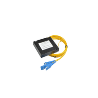 Répartiteur optique PLC de type boîtier 2 voies 1*2 SC UPC pour systèmes de télécommunications et réseaux 4G, fibre G657A