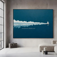 Peinture abstraite texturée sur toile faite à la main, peinture décorative d'intérieur avec cadre pour art mural, peinture peinte à la main