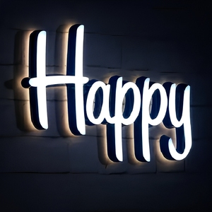 Letras de Canal LED Acrílicas 3D con Iluminación Frontal IP65 Personalizadas, Letrero con Logotipo Comercial <span class=keywords><strong>para</strong></span> Tienda, Oficina, Publicidad Exterior - Product Image 1