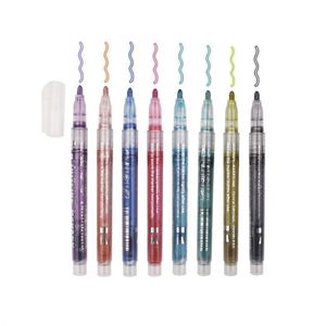 Color Outline Metallic Marker Double Line Paint Pen for Gift Cards Painting DIY Photo Album <b>Scrapbook</b> Crafts - Product Image 3