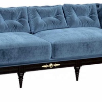 Canapé Chesterfield Moderne Classique en Velours, Cadre en Bois Massif, Luxe Capitonnée Boutonnée, 3 Places, Garniture Décorative Cloutée pour Villa