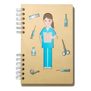 Diario personalizzato in pelle 100gsm per infermieri B6 formato Notebook con rilegatura termica e utensili a foglia larga inclusi - Product Image 6