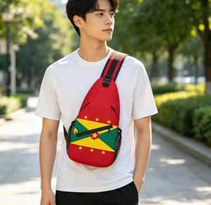 Sac à bandoulière avec drapeau de Grenade, sac à dos patriotique de grande capacité, sac à dos de <span class=keywords><strong>voyage</strong></span> et de randonnée, sac à bandoulière pour hommes et femmes, durable - Product Image 1