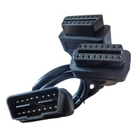 Cable de extensión divisor OBD2 J1962 macho a hembra Dual para dispositivos de grabadora de código, escáner Obd, 16 pines