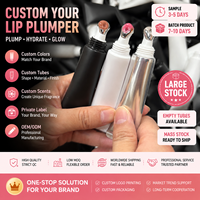 Gloss à lèvres repulpant teinté aux peptides, tube de 10 ml, gloss à lèvres teinté, marque privée, 45 nuances de couleurs, tube de gloss à lèvres teinté