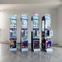 Machine à attraper les mini-poupées en métal, commerciale, économique, à monnayeur, avec mécanisme de contrôle de la monnaie complet et roulettes mobiles, pour enfants en intérieur
