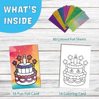 Art Magique Artisanat Activité Feuille Anniversaire Art pour Enfants Petits Kits d'Artisanat Fournitures DIY Activité Créative enfants Cadeaux pour Jouets de Voyage