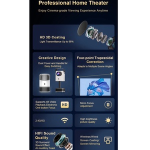 Ts-<span class=keywords><strong>2</strong></span> 1080p MINI proiettore portatile Full Hd 4k proiettore Smart Home Theater <span class=keywords><strong>WIFI</strong></span> BT LCD Wireless cinema proiettore - Product Image 6