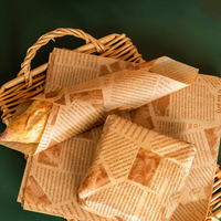 Papier d'emballage pour sandwichs, biscuits, pains à burger, personnalisé avec logo, résistant à la graisse, de qualité alimentaire, biodégradable et recyclable