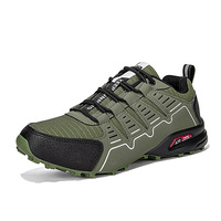Sepatu pria modis ukuran besar yang dapat disesuaikan, sepatu lari off-road, sepatu olahraga, sepatu hiking outdoor, sepatu hiking