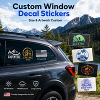 Autocollant personnalisé en vinyle pour vitre de voiture, étiquette imperméable et amovible, logo pour vitre de véhicule, publicité OEM/ODM