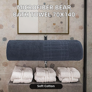 Serviette de Bain 70x140cm en Coton Tissé 100% avec Motifs Floraux en Relief, Écologique, Absorbante et Séchage Rapide – Vente Directe Usine en Gros - Product Image 2