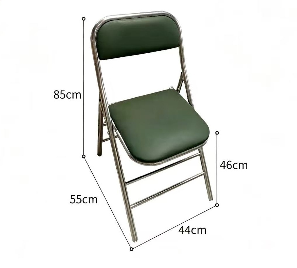 Silla plegable de acero inoxidable, capacidad de carga: 250 kg, color azul