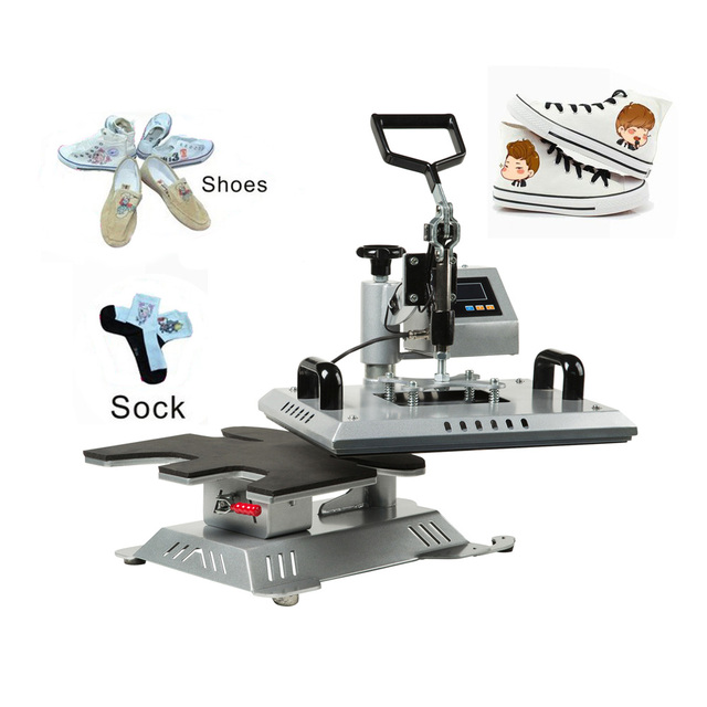 3 in 1 Multifunction Digital Sublimation Transfer Heat Press Machine for Shoes Socks T-shirt Printing