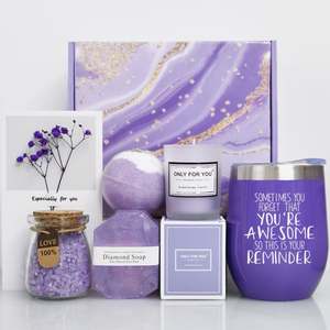 La Spa rilassante lavanda viola da donna sta bene presto Set regalo per bomba da bagno - Product Image 4