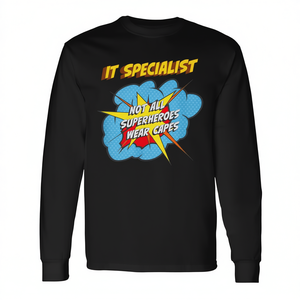 T-shirt à manches longues pour spécialistes IT, design super-héros, vêtement promotionnel - Product Image 2