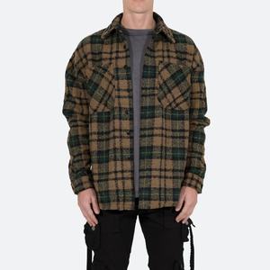 Chemise en flanelle à carreaux pour hommes, 100% coton, manches longues, sur mesure, vente en gros, fabriquée en usine - Product Image 1