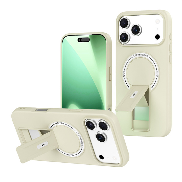 Comfortable Skin-Touch TPU+PC Phone Case, Shockproof & Anti-Smudge Cover with Kickstand for IPhone 18/18 Pro/18 Pro Max/17/16/15
