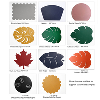 Napperons ensemble de sous-verres en cuir rond pour tapis de table résistant à la chaleur napperons lavables antidérapants en similicuir