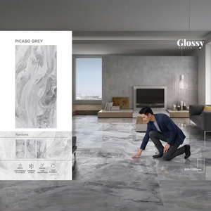 Standard White Marble Porcelain Tiles 600x1200mm Glossy Glazed Finish for Premium Residential Flooring - Product Image 4