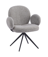 Chaise de salle à manger moderne à bras pivotant tissu métallique rembourré pour la maison salle de sport restaurant salons maison bars et cuisines pour appartements