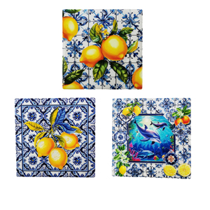 Posavasos de cerámica personalizado recuerdo Sevilla <span class=keywords><strong>Barcelona</strong></span> posavasos de <span class=keywords><strong>mosaico</strong></span> español - Product Image 2