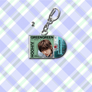 Porte-clés CD de l'album <span class=keywords><strong>GREENGREEN</strong></span> 2ème EP de Cortis, porte-clés créatif, souvenir pour fans, breloques de sac en acrylique, vente en gros - Product Image 6