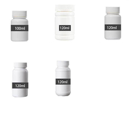 Échantillons gratuits Emballage personnalisé vide Médecine blanche saine Bouteille de capsule de pilules vitaminées en plastique HDPE