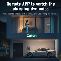 Nuevo Cargador de Vehículos Eléctricos CALION EV--C02A-US Universal Tipo 1 7.5/9.6kw Monofásico de Pared con Protección IP54, RFID/APP, Corriente Máxima de 50A