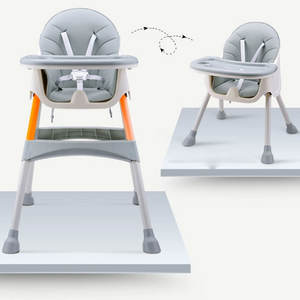 Kaki — <span class=keywords><strong>chaise</strong></span> haute pliante en plastique, 2 pièces, table de jeu réglable en hauteur, pour restaurant, pour bébé - Product Image 4