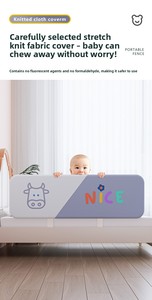 Portable Foldable Baby Safety <b>Bed</b> <b>Rail</b> for Travel, No Installation, Anti-Fall <b>Guard</b> for Infant Toddler Kids, Fit Crib and <b>Bed</b> - Product Image 3